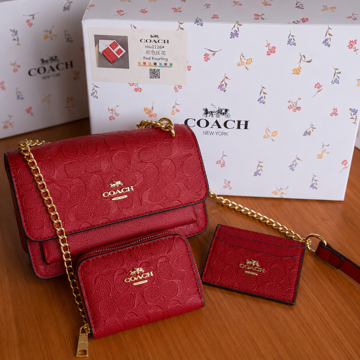 Set Fashion de 3 piezas Rojo