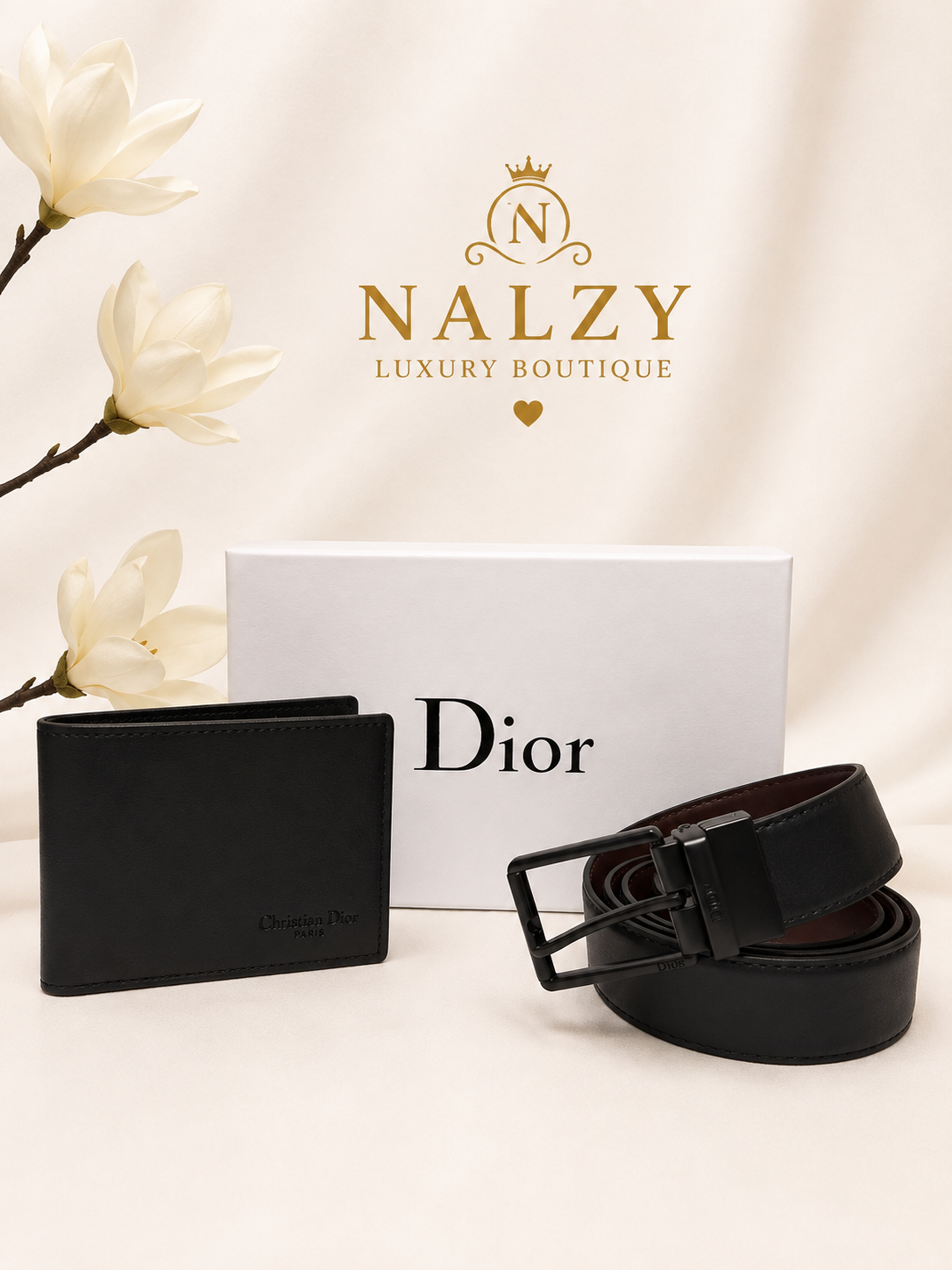 Set Premium para Caballero – Cartera y Cinturón Clásico Negro Estilo Luxury