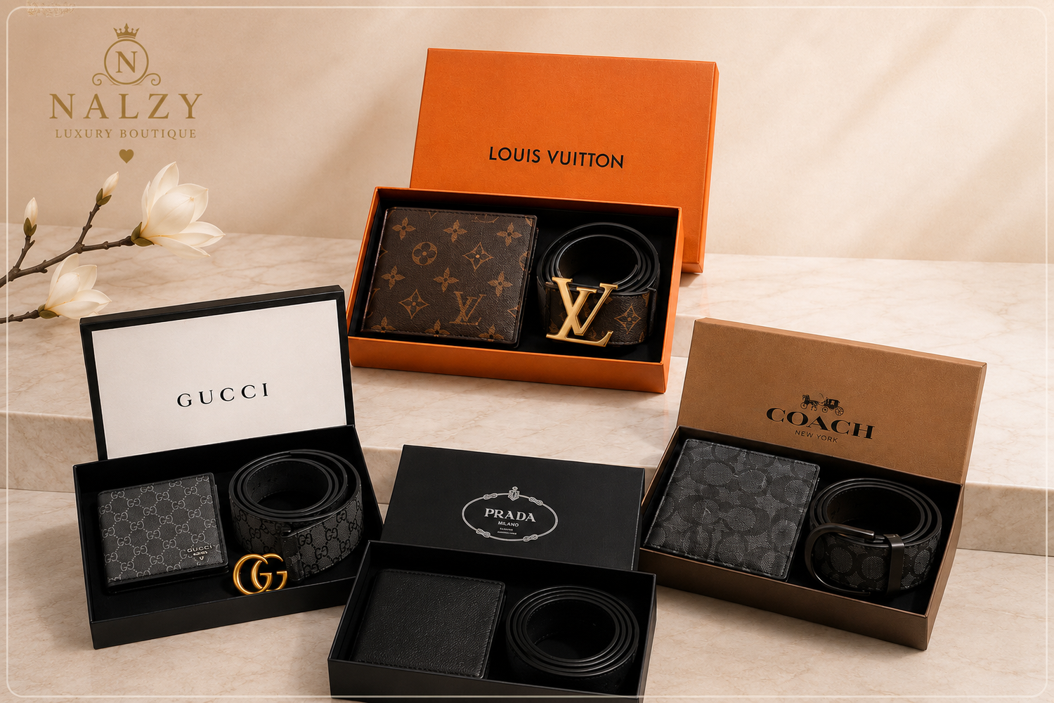 Set de Cinturon y Cartera para Hombre
