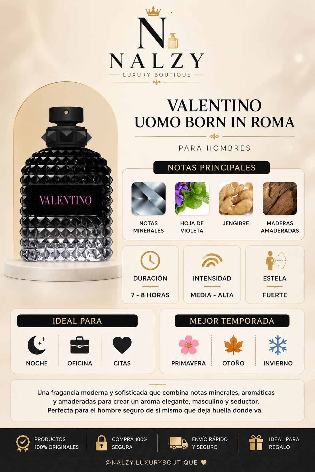 Valentino Uomo Born in Roma Eau de Toilette para Hombre