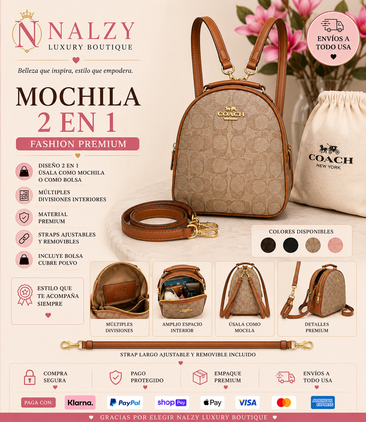 Mochila 2 en 1 Fashion Premium