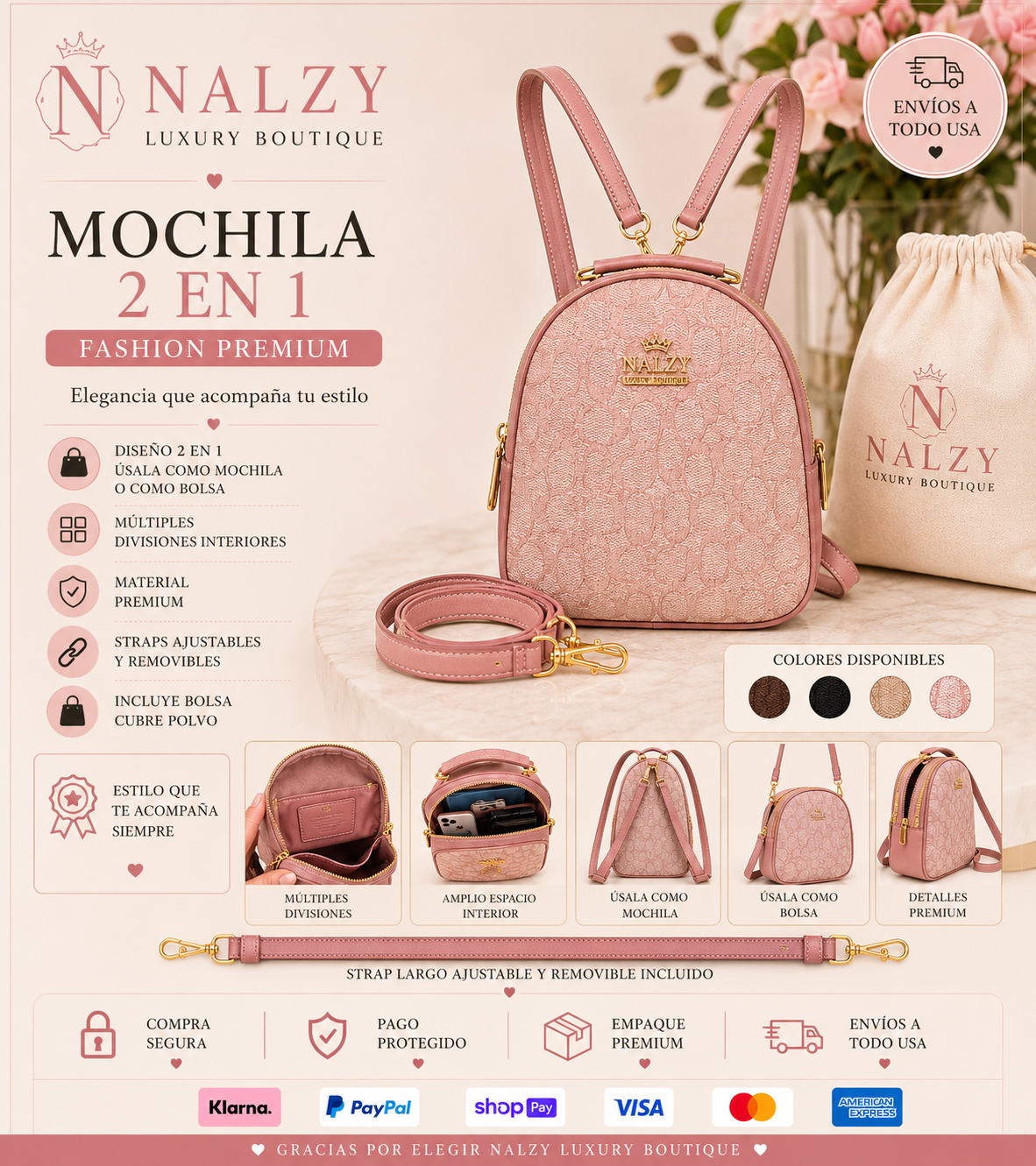 Mochila 2 en 1 Fashion Premium