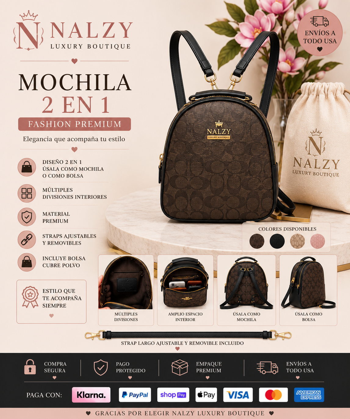 Mochila 2 en 1 Fashion Premium
