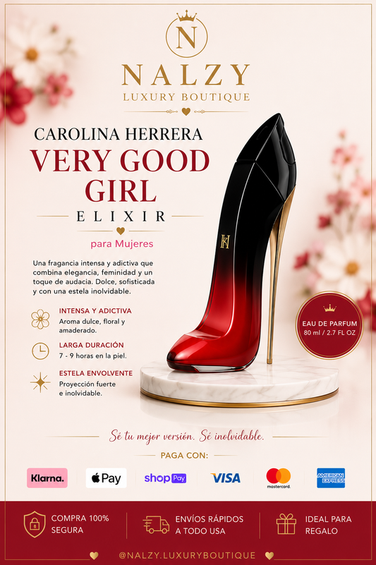 Carolina Herrera Very Good Girl Elixir Eau de Parfum para Mujer | 2.7 oz / 80 ml
