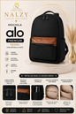 Mochila Alo Premium – Negro con Detalles Camel