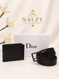 Set Premium para Caballero – Cartera y Cinturón Clásico Negro Estilo Luxury