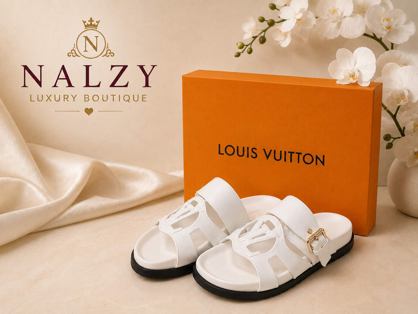 Sandalias LV Premium para Mujer con Hebilla Ajustable