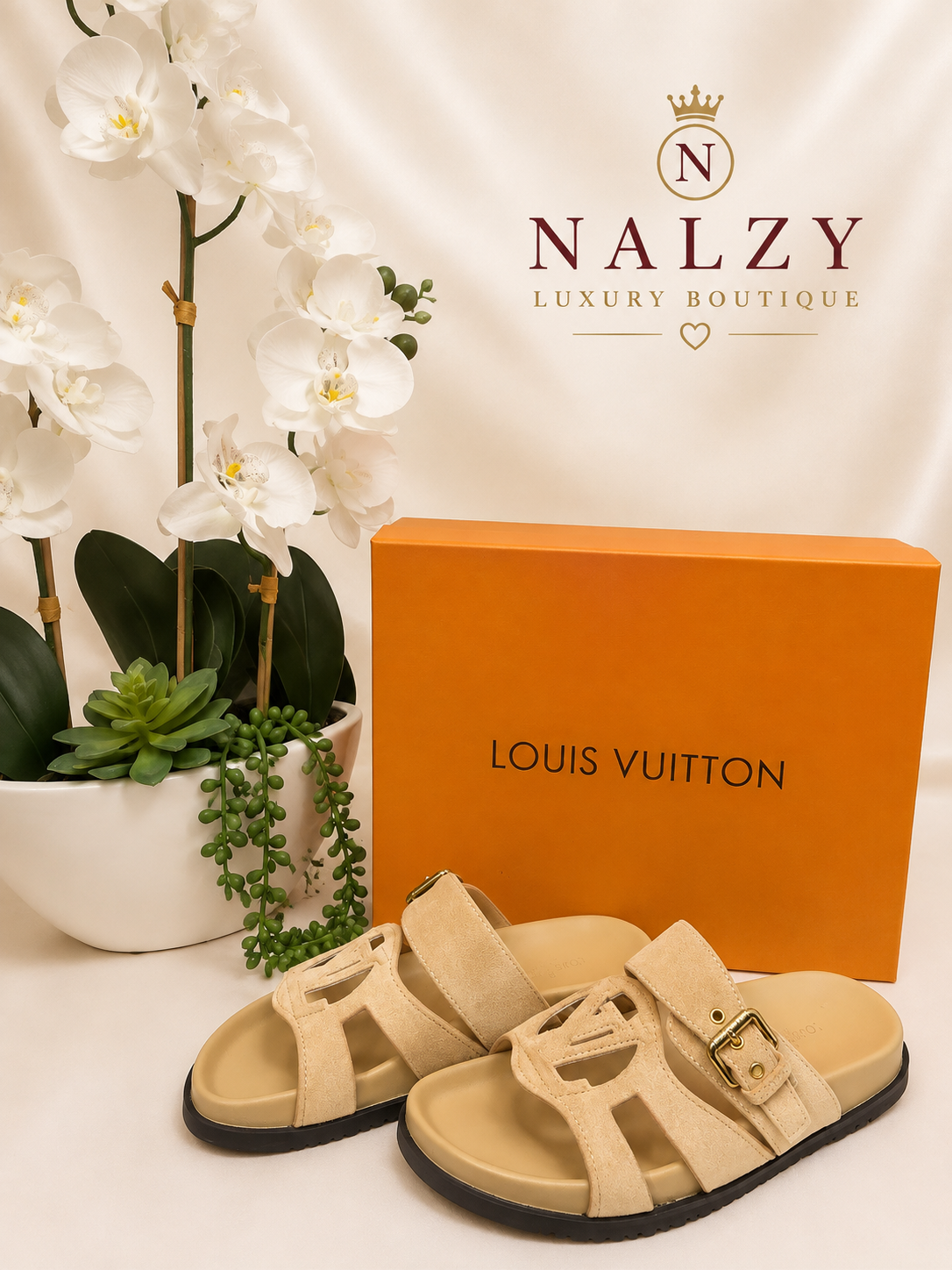 Sandalias LV Premium para Mujer con Hebilla Ajustable